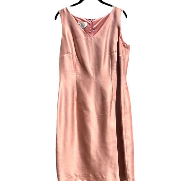 Talbots Peach/Pink Silk 2-Piece Dress Suit - Size 12 - Picture 8 of 13